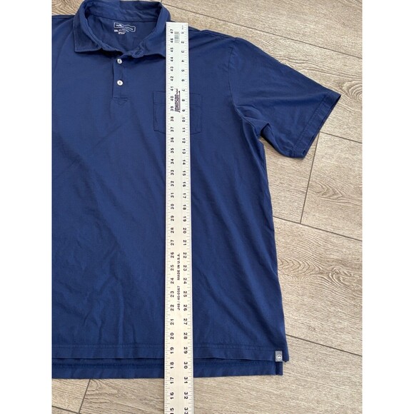 Peter Millar Shirt Mens XXL 2XL Blue 100% Pima Cotton Short Sleeve Pocket Polo - Picture 4 of 6